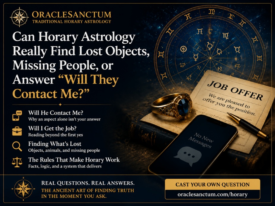 Can Horary Astrology Really Find Lost Objects, Missing People, or Answer "Will They Contact Me?